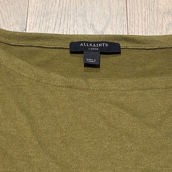 All Saints Ladies Size L Green Polyester Mix Long Sleeve Top - Picture 2 of 8